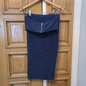 Womens 2 pc Navy Blue Glitter Set, size L